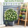 imageGoplus 22 Artificial Boxwood Topiary Ball Tree Set of 2 UV Resistant Faux Potted Plants Artificial Shrubs Bushes with Orange Fruits Fake Evergreen Artificial Topiary for Home Front Porch DecorWhite
