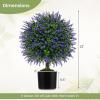 imageGoplus 22 Artificial Boxwood Topiary Ball Tree Set of 2 UV Resistant Faux Potted Plants Artificial Shrubs Bushes with Orange Fruits Fake Evergreen Artificial Topiary for Home Front Porch DecorWisteria