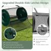 imageGoplus 24 inch Compost Spreader for Lawn Lightweight Metal Mesh Lawn Roller Double Side Latches for Topdressing ampamp Seedling Fertilizer Topsoil Peat Moss Spreader Roller Garden Yard Care GreenGreen