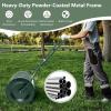 imageGoplus 24 inch Compost Spreader for Lawn Lightweight Metal Mesh Lawn Roller Double Side Latches for Topdressing ampamp Seedling Fertilizer Topsoil Peat Moss Spreader Roller Garden Yard Care GreenGreen