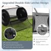 imageGoplus 24 inch Compost Spreader for Lawn Lightweight Metal Mesh Lawn Roller Double Side Latches for Topdressing ampamp Seedling Fertilizer Topsoil Peat Moss Spreader Roller Garden Yard Care GreenBlack