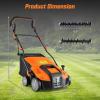 imageGoplus 2in1 Lawn Dethatcher and Scarifier 3 Level Depth Adjustable Weeder w 11 Gallon Collection Bag ampamp 2 Removable Blades 13Inch 12 Amp Corded Electric Scarifier for Garden ampamp YardOrange