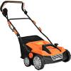 imageGoplus 2in1 Lawn Dethatcher and Scarifier 3 Level Depth Adjustable Weeder w 11 Gallon Collection Bag ampamp 2 Removable Blades 13Inch 12 Amp Corded Electric Scarifier for Garden ampamp YardOrange