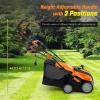 imageGoplus 2in1 Lawn Dethatcher and Scarifier 3 Level Depth Adjustable Weeder w 11 Gallon Collection Bag ampamp 2 Removable Blades 13Inch 12 Amp Corded Electric Scarifier for Garden ampamp YardOrange