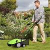 imageGoplus 2in1 Lawn Dethatcher and Scarifier 3 Level Depth Adjustable Weeder w 11 Gallon Collection Bag ampamp 2 Removable Blades 13Inch 12 Amp Corded Electric Scarifier for Garden ampamp YardGreen
