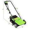 imageGoplus 2in1 Lawn Dethatcher and Scarifier 3 Level Depth Adjustable Weeder w 11 Gallon Collection Bag ampamp 2 Removable Blades 13Inch 12 Amp Corded Electric Scarifier for Garden ampamp YardGreen