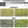 imageGoplus 2in1 Lawn Dethatcher and Scarifier 3 Level Depth Adjustable Weeder w 11 Gallon Collection Bag ampamp 2 Removable Blades 13Inch 12 Amp Corded Electric Scarifier for Garden ampamp YardOrange