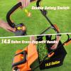 imageGoplus 2in1 Lawn Dethatcher and Scarifier 3 Level Depth Adjustable Weeder w 11 Gallon Collection Bag ampamp 2 Removable Blades 13Inch 12 Amp Corded Electric Scarifier for Garden ampamp YardOrange