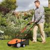 imageGoplus 2in1 Lawn Dethatcher and Scarifier 3 Level Depth Adjustable Weeder w 11 Gallon Collection Bag ampamp 2 Removable Blades 13Inch 12 Amp Corded Electric Scarifier for Garden ampamp YardOrange