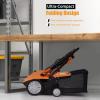 imageGoplus 2in1 Lawn Dethatcher and Scarifier 3 Level Depth Adjustable Weeder w 11 Gallon Collection Bag ampamp 2 Removable Blades 13Inch 12 Amp Corded Electric Scarifier for Garden ampamp YardOrange