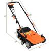 imageGoplus 2in1 Lawn Dethatcher and Scarifier 3 Level Depth Adjustable Weeder w 11 Gallon Collection Bag ampamp 2 Removable Blades 13Inch 12 Amp Corded Electric Scarifier for Garden ampamp YardOrange