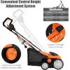 imageGoplus 2in1 Lawn Dethatcher and Scarifier 3 Level Depth Adjustable Weeder w 11 Gallon Collection Bag ampamp 2 Removable Blades 13Inch 12 Amp Corded Electric Scarifier for Garden ampamp YardOrange