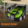imageGoplus 2in1 Lawn Dethatcher and Scarifier 3 Level Depth Adjustable Weeder w 11 Gallon Collection Bag ampamp 2 Removable Blades 13Inch 12 Amp Corded Electric Scarifier for Garden ampamp YardGreen