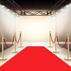 imageGoplus 4 PCS Gold Stanchion Set Stainless Steel Stanchions and 5 FT Red Velvet Round Top Stanchion Post wConcrete ampamp Metal Base Crowd Control Safety Barriers for Red Carpet Theater Ceremony