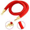 imageGoplus 4 PCS Gold Stanchion Set Stainless Steel Stanchions and 5 FT Red Velvet Round Top Stanchion Post wConcrete ampamp Metal Base Crowd Control Safety Barriers for Red Carpet Theater Ceremony