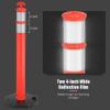 imageGoplus 45quot Delineator Post Cone 6 Pack Traffic Cone Safety Barrier with 4quot Reflective Collars 10lbs Octagonal Rubber Base Perfect as Parking Posts Construction Cones Street Stanchions