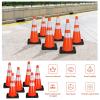 imageGoplus 6PCS Traffic Cones 28quot PVC Safety Road Parking Cones Driving Construction Cones Weighted Hazard Cones Orange with 6quotampamp4quot Reflective Strips Collar