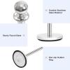 imageGoplus 6Pcs Stainless Steel Stanchion Set Stanchions and 5FT Red Velvet Ropes Round Top Polished Silver Stanchion Posts Queue Line Pole Crowd Control Safety Barriers for Theaters Museum PartySilver