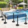 imageGoplus 6pcs Plastic Stanchion Set Safety Stanchion Barrier Posts Queue Line Pole with 40 Link Chain ampamp CHooks Outdoor and Indoor Crowd Control Barriers Easy Connect Assembly