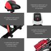imageGoplus Adjustable Exercise Bike Stationary bike Indoor Cycle Bike with Heart Rate Sensors LCD Display Professional Exercise Bike for Home and Gym Use