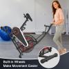 imageGoplus Air Bike Fan Exercise Bike with Unlimited Resistance Clear LCD Display Tablet Holder Adjustable Seat and Builtin Wheels Fan Cycling Bike for Home Cardio Training