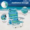 imageGoplus Beach Chair 2 Pack 330lbs Folding Backpack Beach Chairs for Adults with 5 Positions Storage Pockets Towel Bar ampamp Headrest Foldable Low Beach Lounge Portable Aluminum Lay Flat Camping ChairBluegreen