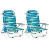 imageGoplus Beach Chair 2 Pack 330lbs Folding Backpack Beach Chairs for Adults with 5 Positions Storage Pockets Towel Bar ampamp Headrest Foldable Low Beach Lounge Portable Aluminum Lay Flat Camping ChairBluegreen