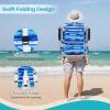 imageGoplus Beach Chair 2 Pack 330lbs Folding Backpack Beach Chairs for Adults with 5 Positions Storage Pockets Towel Bar ampamp Headrest Foldable Low Beach Lounge Portable Aluminum Lay Flat Camping ChairBlue Stripe