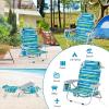 imageGoplus Beach Chair 2 Pack 330lbs Folding Backpack Beach Chairs for Adults with 5 Positions Storage Pockets Towel Bar ampamp Headrest Foldable Low Beach Lounge Portable Aluminum Lay Flat Camping ChairBluegreen