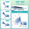 imageGoplus Beach Chair 2 Pack 330lbs Folding Backpack Beach Chairs for Adults with 5 Positions Storage Pockets Towel Bar ampamp Headrest Foldable Low Beach Lounge Portable Aluminum Lay Flat Camping ChairBlue Stripe