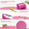 imageGoplus Beach Chair 2 Pack 330lbs Folding Backpack Beach Chairs for Adults with 5 Positions Storage Pockets Towel Bar ampamp Headrest Foldable Low Beach Lounge Portable Aluminum Lay Flat Camping ChairPink