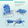 imageGoplus Beach Chair 2 Pack 330lbs Folding Backpack Beach Chairs for Adults with 5 Positions Storage Pockets Towel Bar ampamp Headrest Foldable Low Beach Lounge Portable Aluminum Lay Flat Camping ChairBlue Stripe