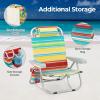 imageGoplus Beach Chair 2 Pack 330lbs Folding Backpack Beach Chairs for Adults with 5 Positions Storage Pockets Towel Bar ampamp Headrest Foldable Low Beach Lounge Portable Aluminum Lay Flat Camping ChairColourful