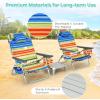imageGoplus Beach Chair Folding Backpack Beach Chairs for Adults with 5 Positions Head Pillow Cooler Bag Towel Bar Cup Holders Sunbath Sling Tanning Lounge Foldable Layout Camping ChairsMulti Color