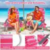 imageGoplus Beach Chair Folding Backpack Beach Chairs for Adults with 5 Positions Head Pillow Cooler Bag Towel Bar Cup Holders Sunbath Sling Tanning Lounge Foldable Layout Camping ChairsPink