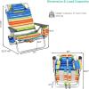 imageGoplus Beach Chair Folding Backpack Beach Chairs for Adults with 5 Positions Head Pillow Cooler Bag Towel Bar Cup Holders Sunbath Sling Tanning Lounge Foldable Layout Camping ChairsMulti Color