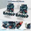 imageGoplus Beach Chair Folding Backpack Beach Chairs for Adults with 5 Positions Head Pillow Cooler Bag Towel Bar Cup Holders Sunbath Sling Tanning Lounge Foldable Layout Camping ChairsPalm Tree Green