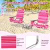 imageGoplus Beach Chair Folding Backpack Beach Chairs for Adults with 5 Positions Head Pillow Cooler Bag Towel Bar Cup Holders Sunbath Sling Tanning Lounge Foldable Layout Camping ChairsPink