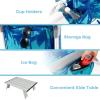 imageGoplus Beach Chair Folding Backpack Beach Chairs for Adults with 5 Positions Head Pillow Cooler Bag Towel Bar Cup Holders Sunbath Sling Tanning Lounge Foldable Layout Camping ChairsLight Blue