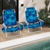 imageGoplus Beach Chair Folding Backpack Beach Chairs for Adults with 5 Positions Head Pillow Cooler Bag Towel Bar Cup Holders Sunbath Sling Tanning Lounge Foldable Layout Camping ChairsLight Blue