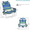 imageGoplus Beach Chair Folding Backpack Beach Chairs for Adults with 5 Positions Head Pillow Cooler Bag Towel Bar Cup Holders Sunbath Sling Tanning Lounge Foldable Layout Camping ChairsBluegreen