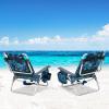 imageGoplus Beach Chair Folding Backpack Beach Chairs for Adults with 5 Positions Head Pillow Cooler Bag Towel Bar Cup Holders Sunbath Sling Tanning Lounge Foldable Layout Camping ChairsNavy