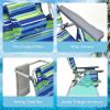 imageGoplus Beach Chair Folding Backpack Beach Chairs for Adults with 5 Positions Head Pillow Cooler Bag Towel Bar Cup Holders Sunbath Sling Tanning Lounge Foldable Layout Camping ChairsBluegreen