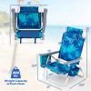 imageGoplus Beach Chair Folding Backpack Beach Chairs for Adults with 5 Positions Head Pillow Cooler Bag Towel Bar Cup Holders Sunbath Sling Tanning Lounge Foldable Layout Camping ChairsLight Blue