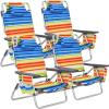 imageGoplus Beach Chair Folding Backpack Beach Chairs for Adults with 5 Positions Head Pillow Cooler Bag Towel Bar Cup Holders Sunbath Sling Tanning Lounge Foldable Layout Camping ChairsMulti Color