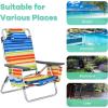 imageGoplus Beach Chair Folding Backpack Beach Chairs for Adults with 5 Positions Head Pillow Cooler Bag Towel Bar Cup Holders Sunbath Sling Tanning Lounge Foldable Layout Camping ChairsMulti Color