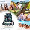 imageGoplus Beach Chair Folding Backpack Beach Chairs for Adults with 5 Positions Head Pillow Cooler Bag Towel Bar Cup Holders Sunbath Sling Tanning Lounge Foldable Layout Camping ChairsPalm Tree Green
