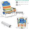 imageGoplus Beach Chair Folding Backpack Beach Chairs for Adults with 5 Positions Head Pillow Cooler Bag Towel Bar Cup Holders Sunbath Sling Tanning Lounge Foldable Layout Camping ChairsMulti Color