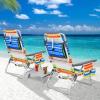 imageGoplus Beach Chair Folding Backpack Beach Chairs for Adults with 5 Positions Head Pillow Cooler Bag Towel Bar Cup Holders Sunbath Sling Tanning Lounge Foldable Layout Camping ChairsMulti Color