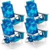 imageGoplus Beach Chair Folding Backpack Beach Chairs for Adults with 5 Positions Head Pillow Cooler Bag Towel Bar Cup Holders Sunbath Sling Tanning Lounge Foldable Layout Camping ChairsLight Blue